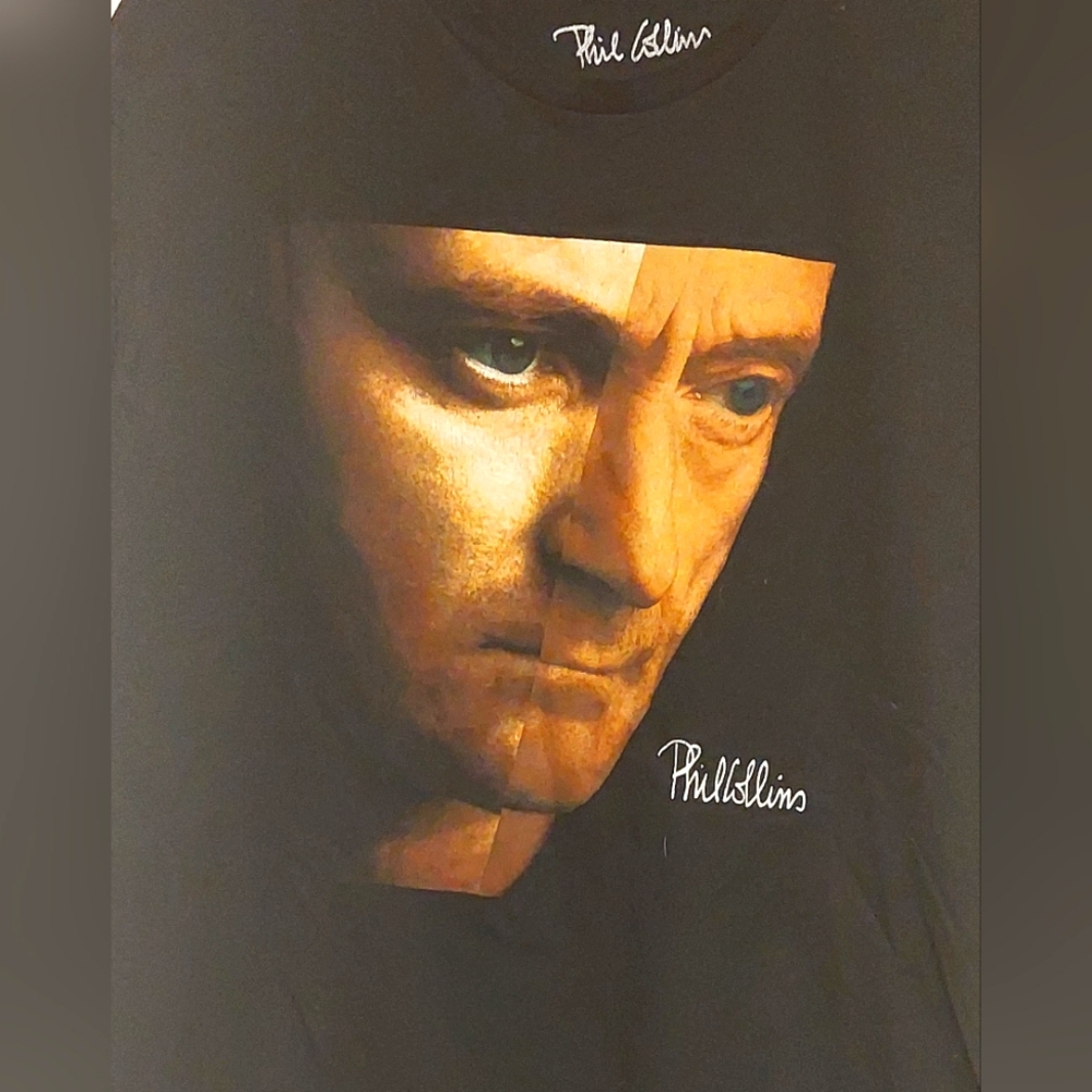 Phil Collins Black Graphic T-Shirt